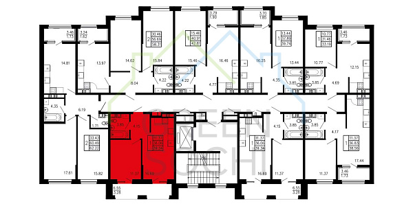 1-к квартира, 39 кв.м., в ЖК Просторы Крыма (№14221)