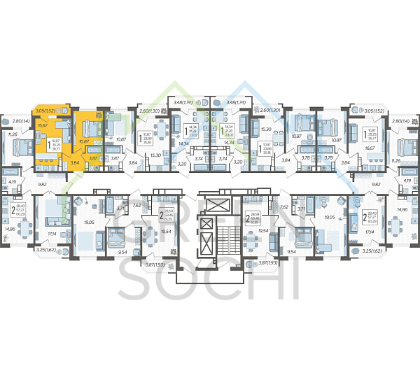 1-к квартира, 36 кв.м., в ЖК Ural (№13988)