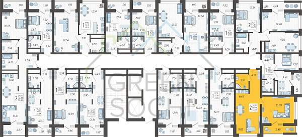 2-к квартира, 42 кв.м. (№11245)