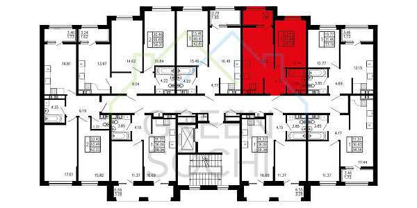 1-к квартира, 39 кв.м., в ЖК Просторы Крыма (№14220)