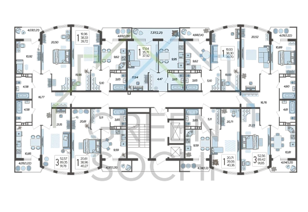 1-к квартира, 37 кв.м., в ЖК Режиссер (№13978)