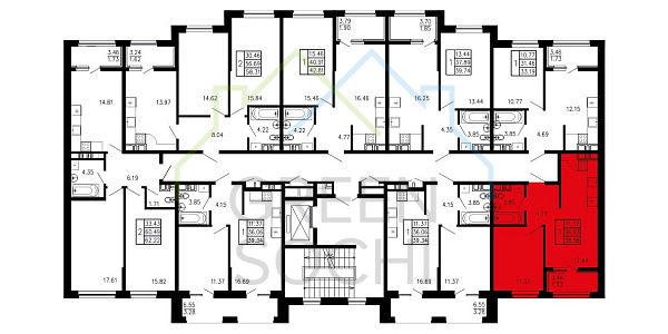 1-к квартира, 38 кв.м., в ЖК Просторы Крыма (№14224)