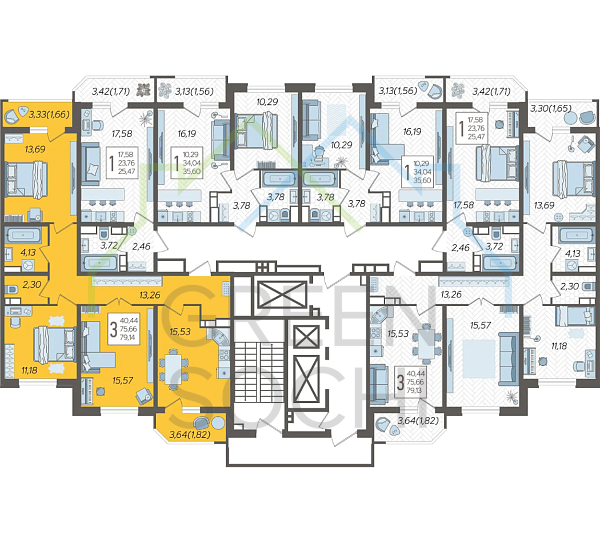 3-к квартира, 79 кв.м. (№10243)