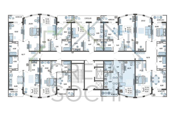 1-к квартира, 40 кв.м., в ЖК Режиссер (№13980)