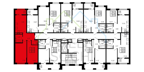 2-к квартира, 62 кв.м., в ЖК Просторы Крыма (№14222)