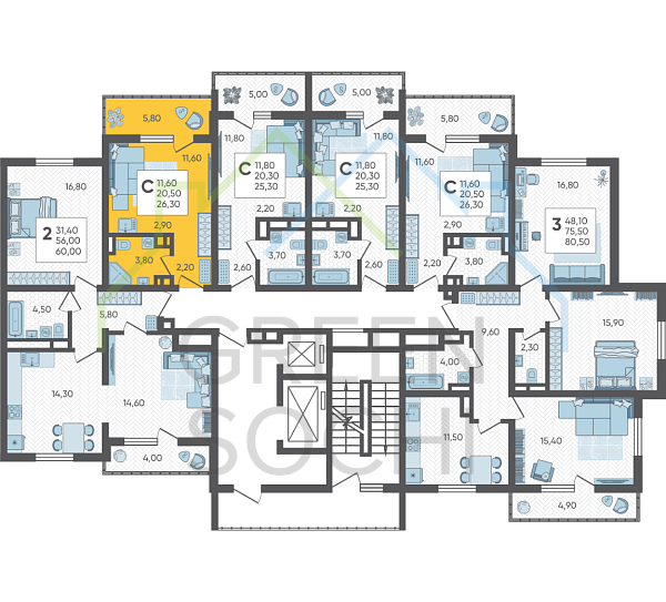 Студия, 26 кв.м. (№10493)