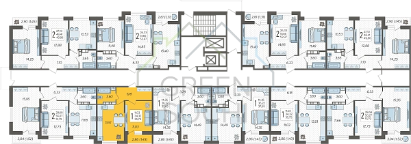 1-к квартира, 35 кв.м., в ЖК Смородина (№13406)